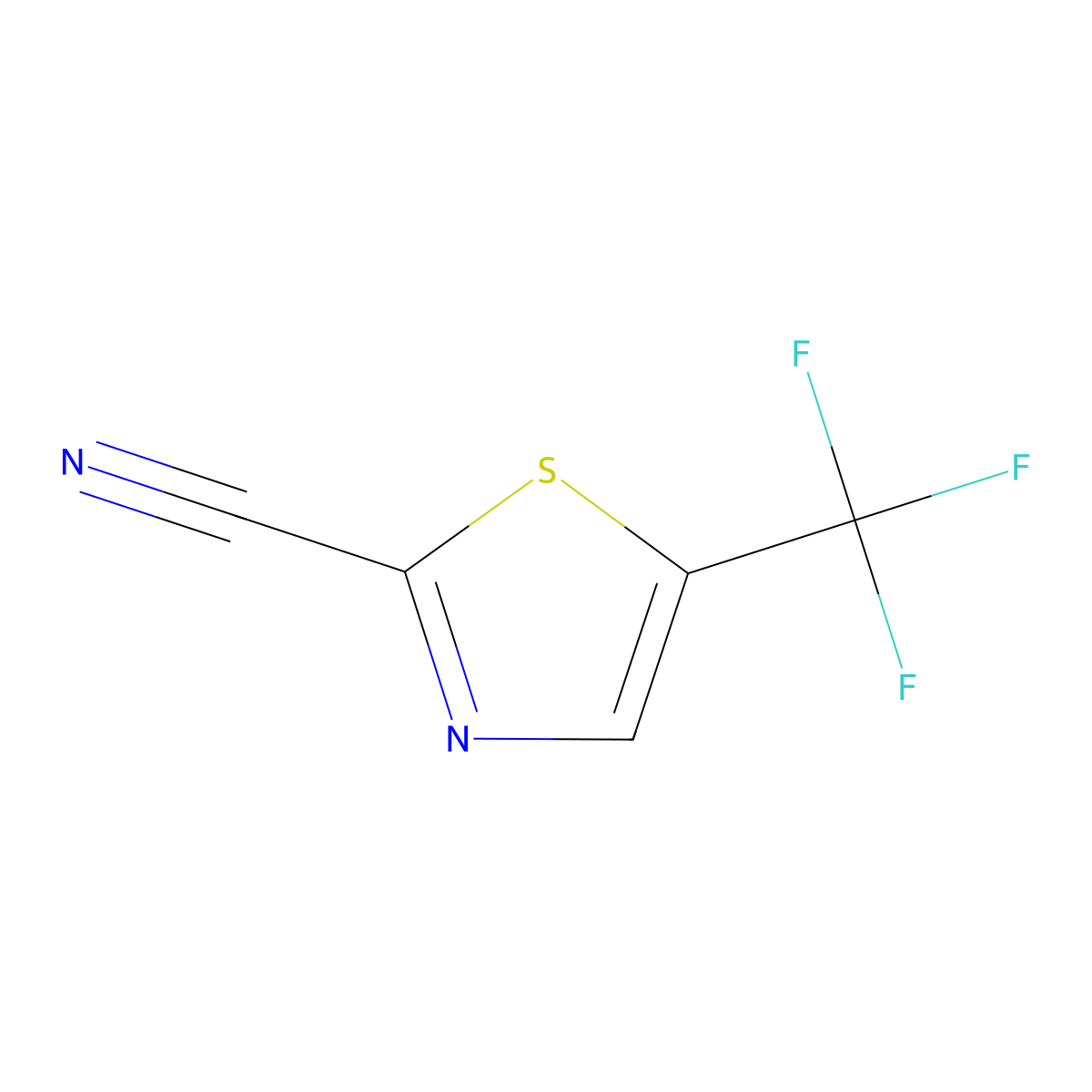2-Thiazolecarbonitrile, 5-(trifluoromethyl)- molecular structure, CAS 1571218-23-9