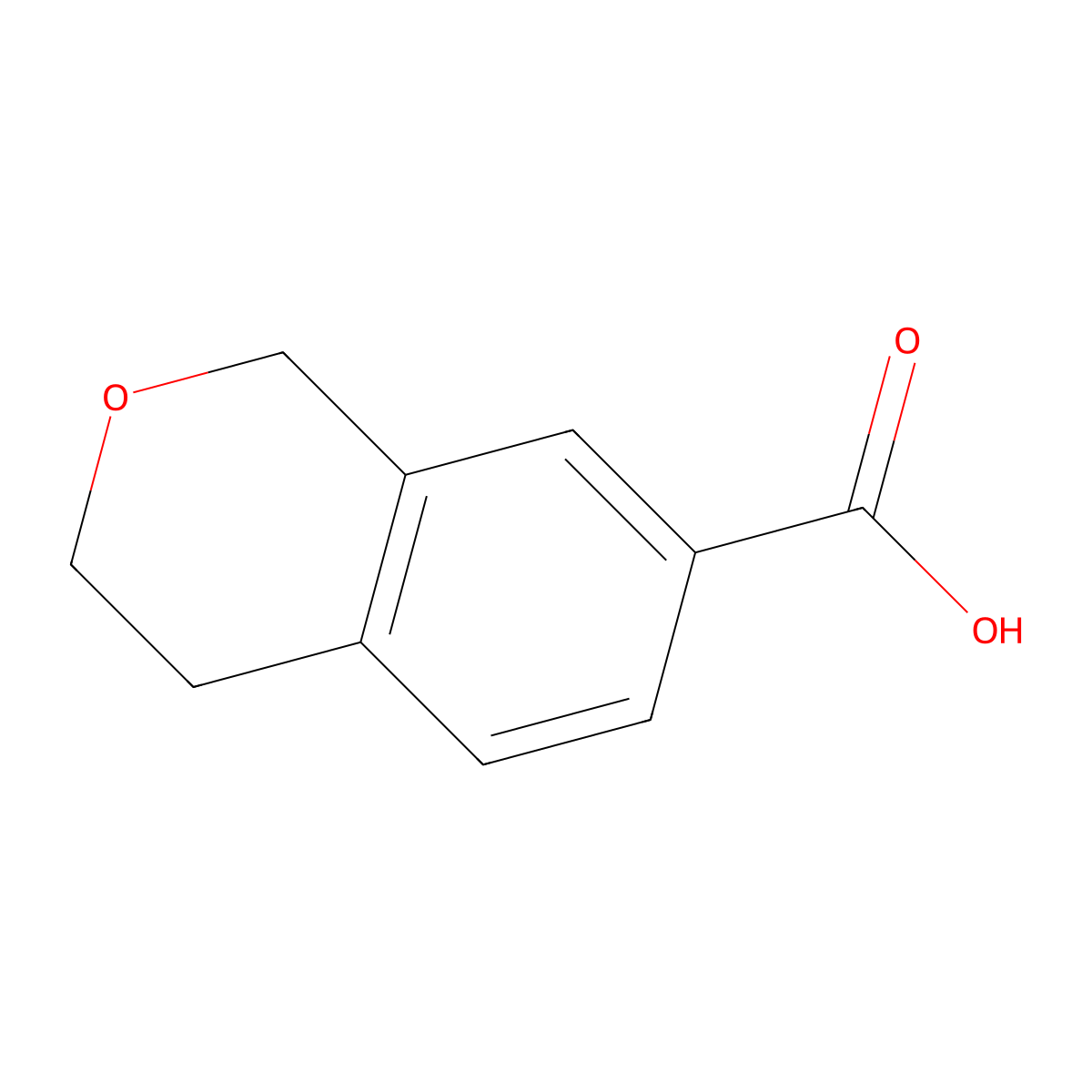 3,4-dihydro-1H-2-benzopyran-7-carboxylic acid molecular structure, CAS 157122-41-3