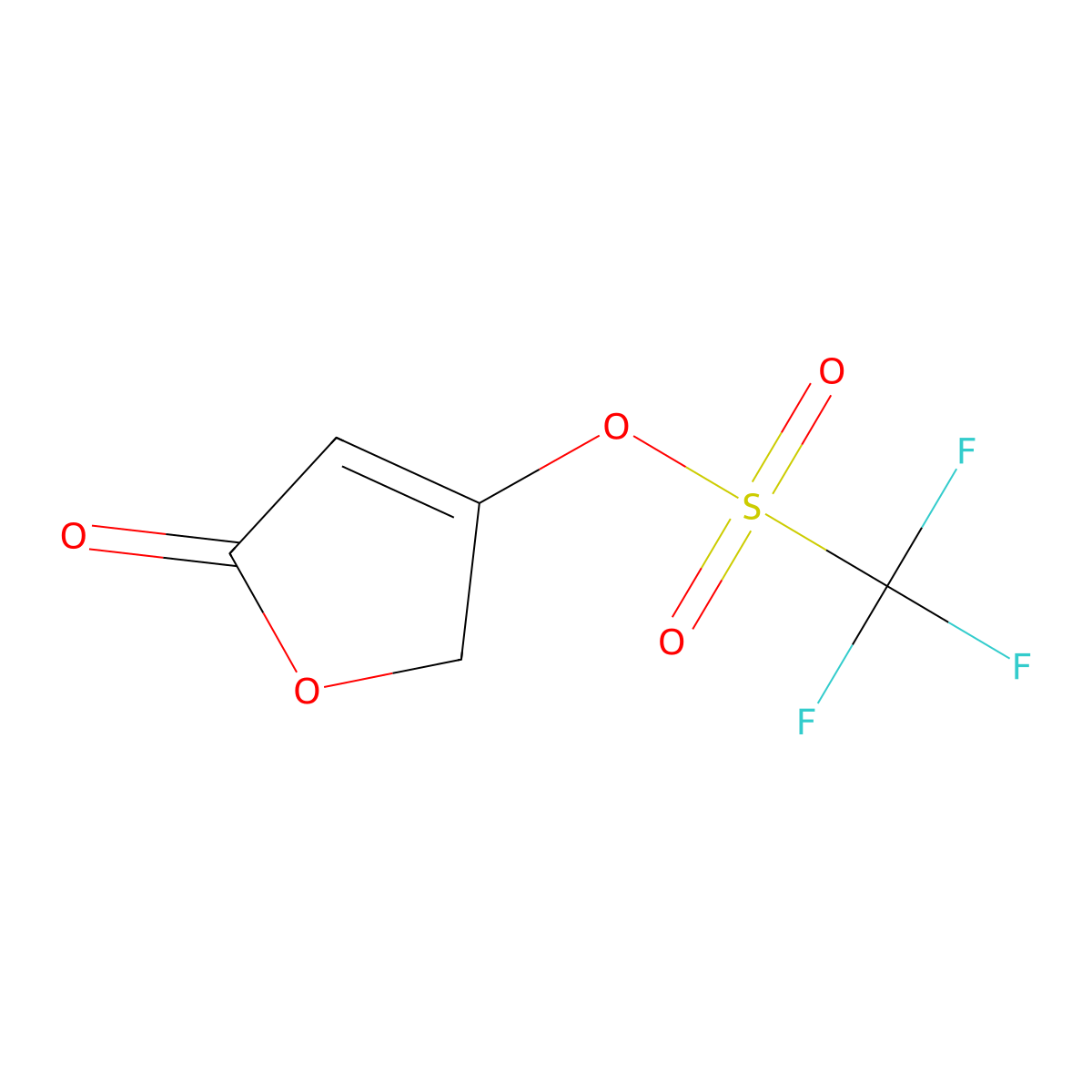 4-(Trifluoromethylsulfonyloxy)-2,5-dihydrofuran-2-one molecular structure, CAS 157123-01-8