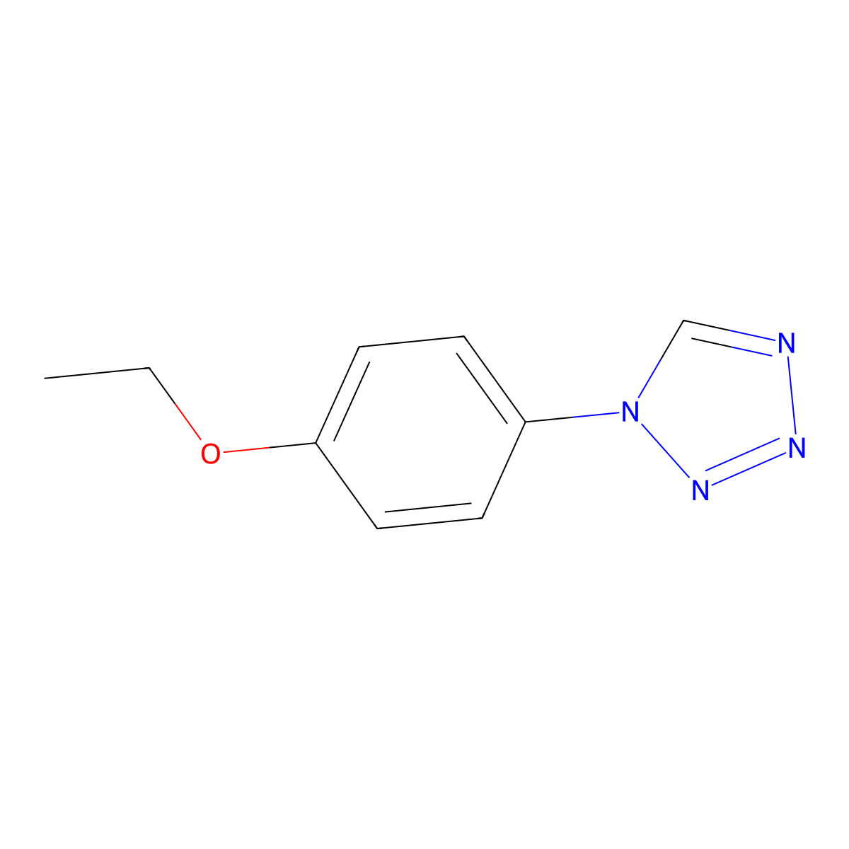 1-(4-ethoxyphenyl)-1H-tetrazole molecular structure, CAS 157124-43-1