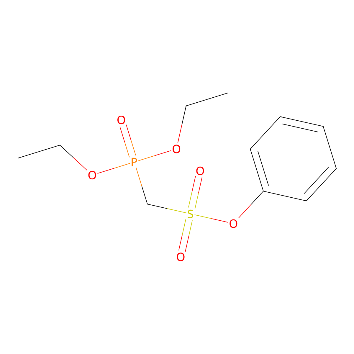 Phenyl (Diethoxyphosphoryl)methanesulfonate molecular structure, CAS 157126-38-0