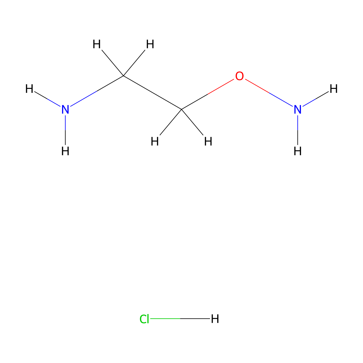 2-(Aminooxy)ethanamine hydrochloride molecular structure, CAS 157128-57-9
