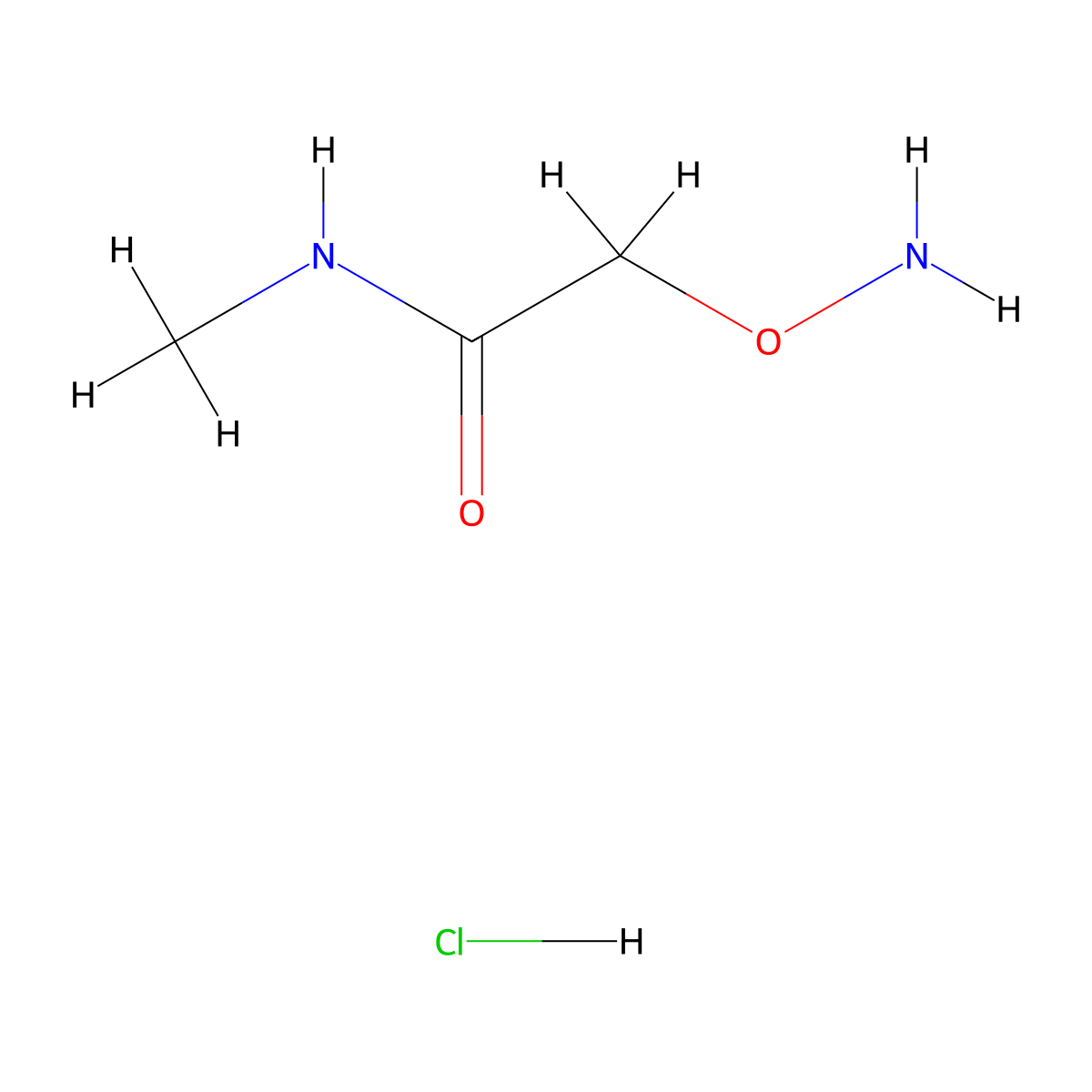 2-(aminooxy)-N-methylacetamide hydrochloride molecular structure, CAS 157128-61-5