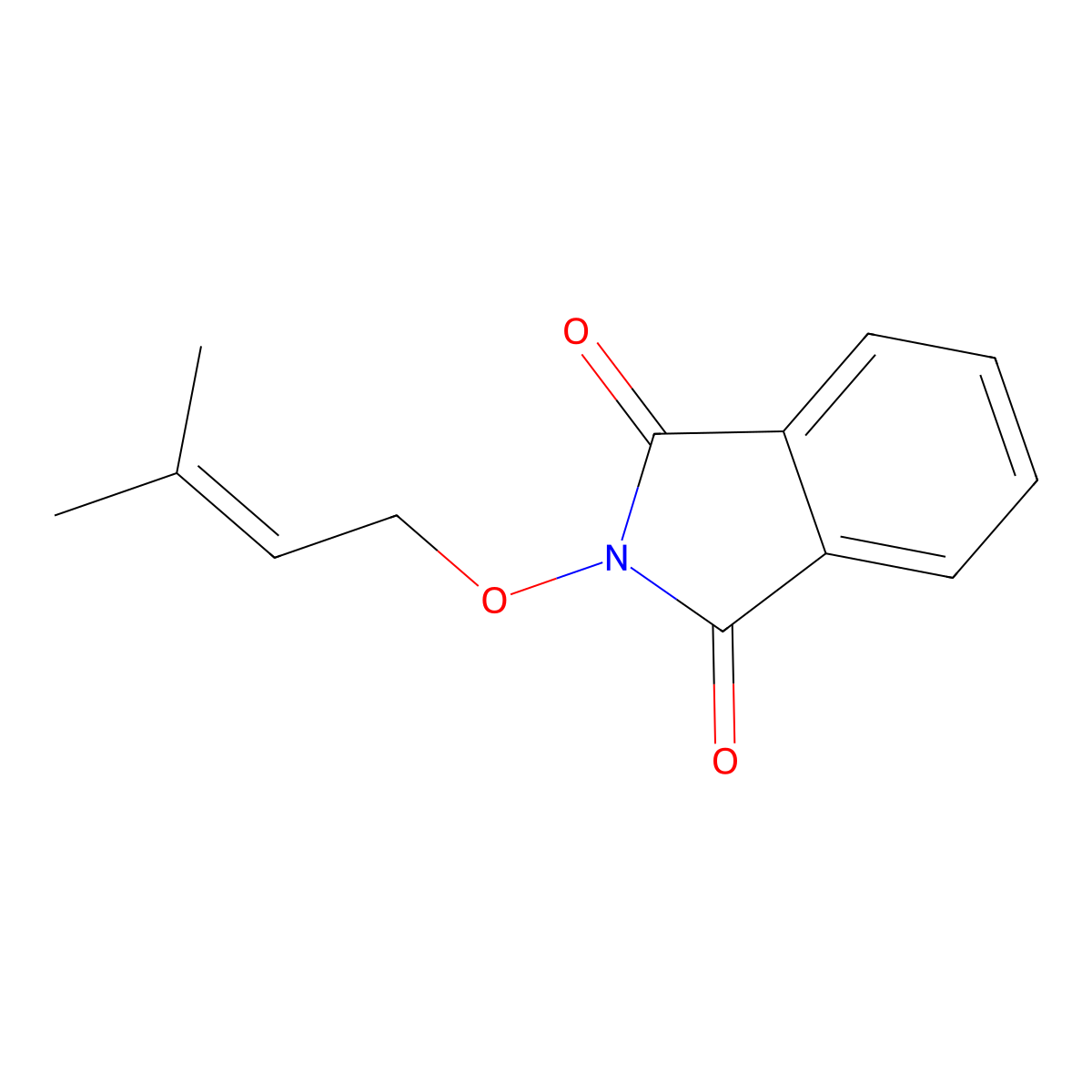 2-(3-Methylbut-2-enyloxy)isoindoline-1,3-dione molecular structure, CAS 157128-91-1