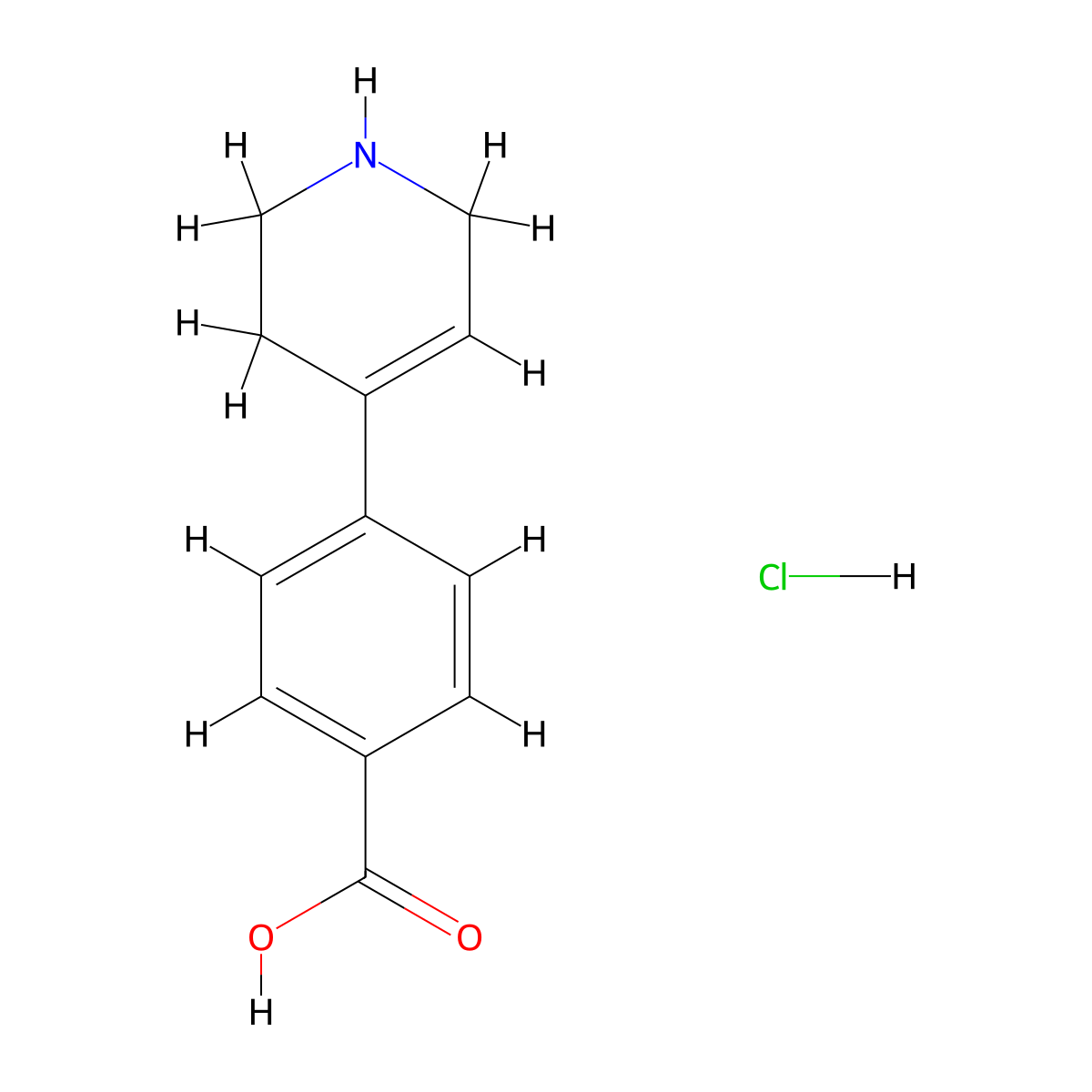 4-(1,2,3,6-Tetrahydropyridin-4-yl)benzoic acid hydrochloride molecular structure, CAS 157133-79-4