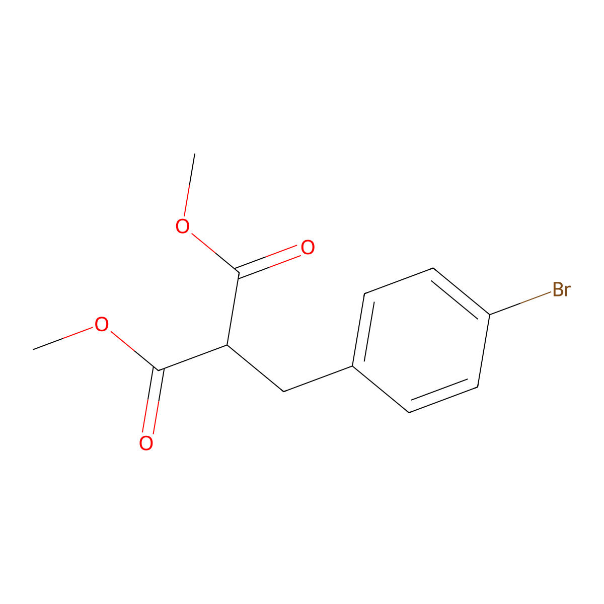 Dimethyl 2-(4-bromobenzyl)malonate molecular structure, CAS 157134-36-6