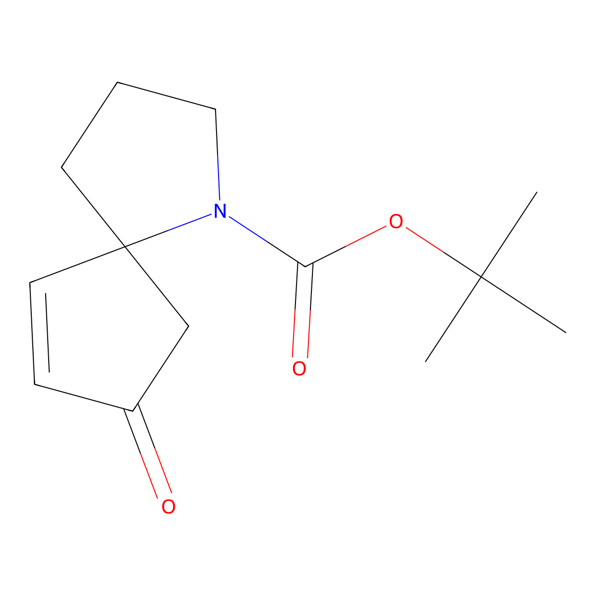 Tert-butyl 8-oxo-1-azaspiro[4.4]non-6-ene-1-carboxylate molecular structure, CAS 157138-05-1
