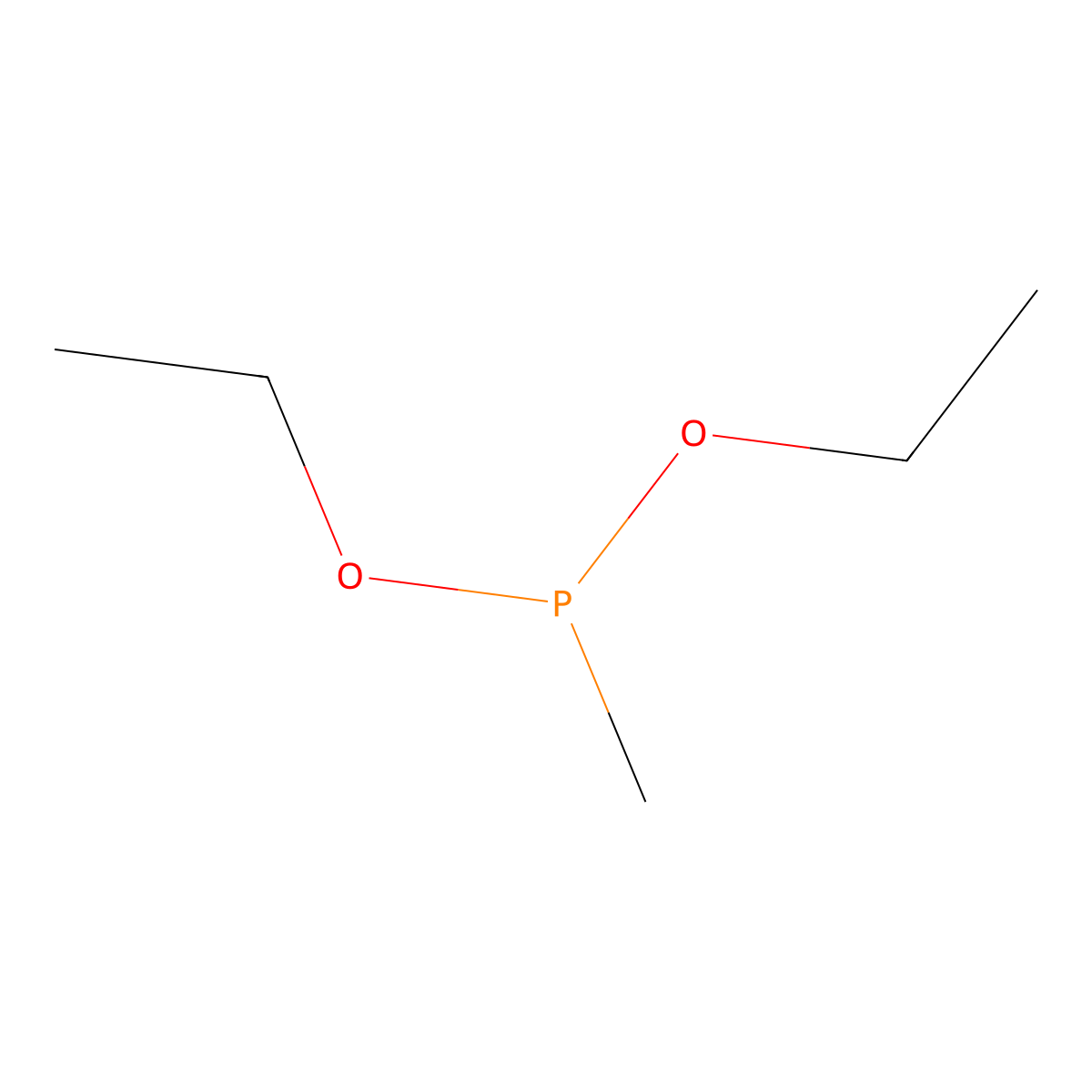 Diethyl methylphosphonite molecular structure, CAS 15715-41-0