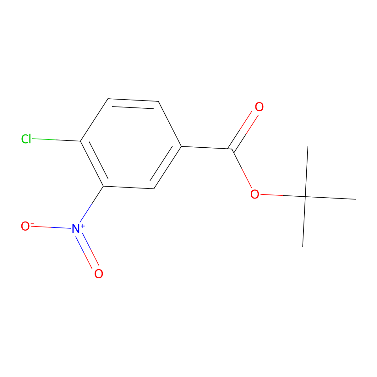 Tert-butyl 4-chloro-3-nitrobenzoate molecular structure, CAS 157160-99-1