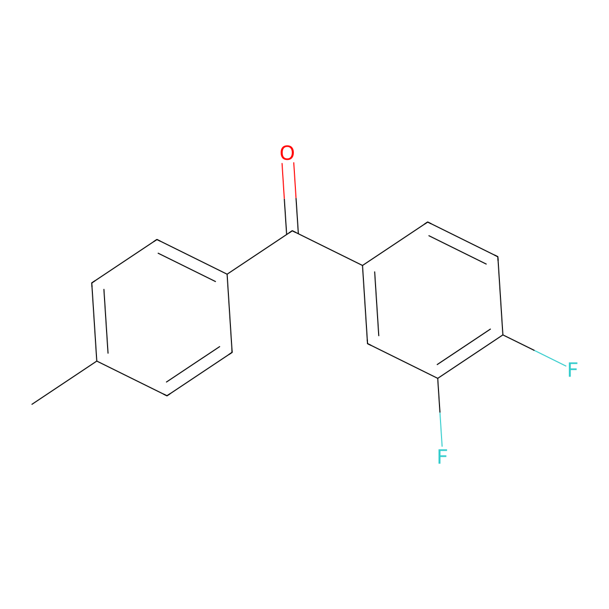 3,4-Difluoro-4'-methylbenzophenone molecular structure, CAS 157165-29-2