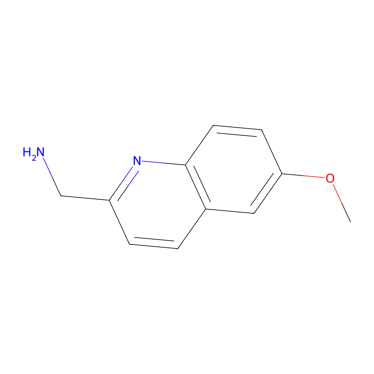 (6-Methoxyquinolin-2-YL)methanamine molecular structure, CAS 157170-67-7