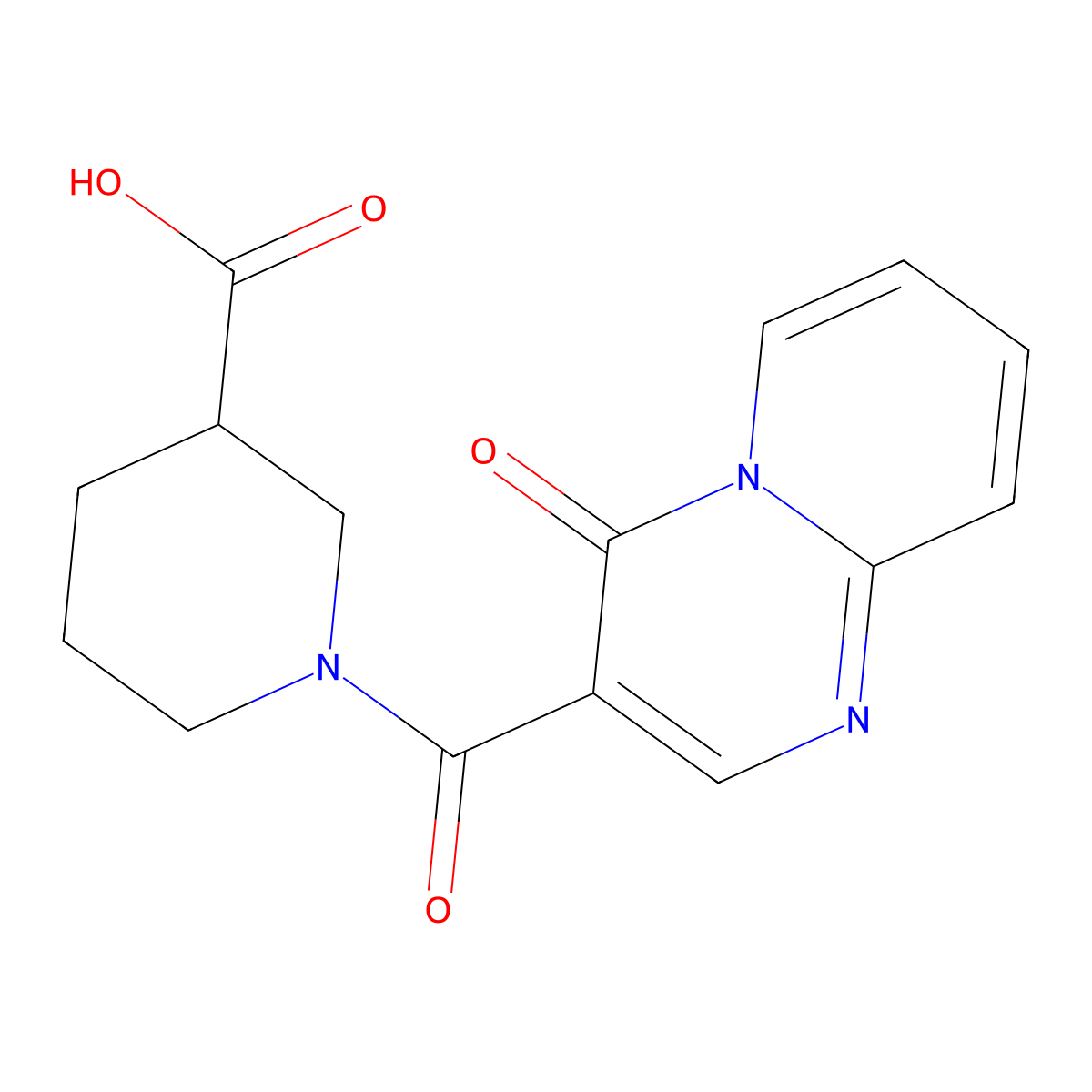 1-[(4-oxo-4H-pyrido[1,2-a]pyrimidin-3-yl)carbonyl]piperidine-3-carboxylic acid molecular structure, CAS 1571766-28-3