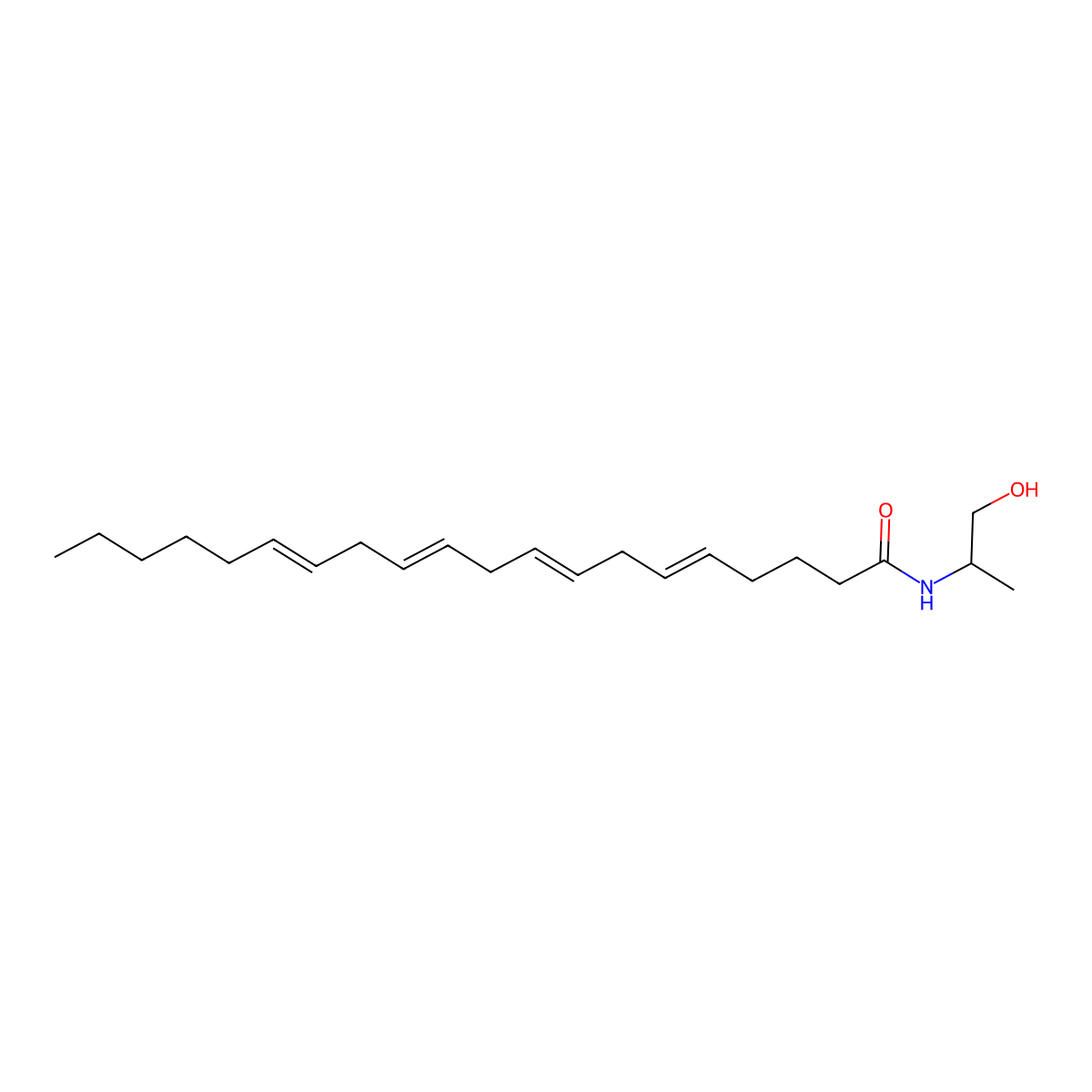 N-[(2S)-1-hydroxypropan-2-yl]icosa-5,8,11,14-tetraenamide molecular structure, CAS 157182-50-8