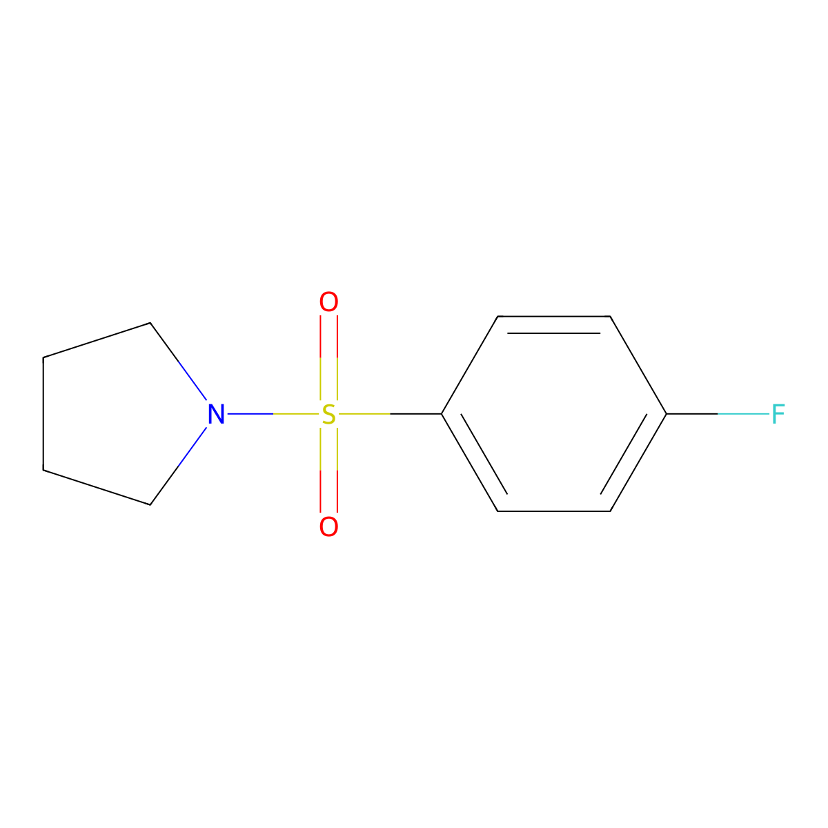 1-(4-Fluorobenzenesulfonyl)pyrrolidine molecular structure, CAS 157187-14-9