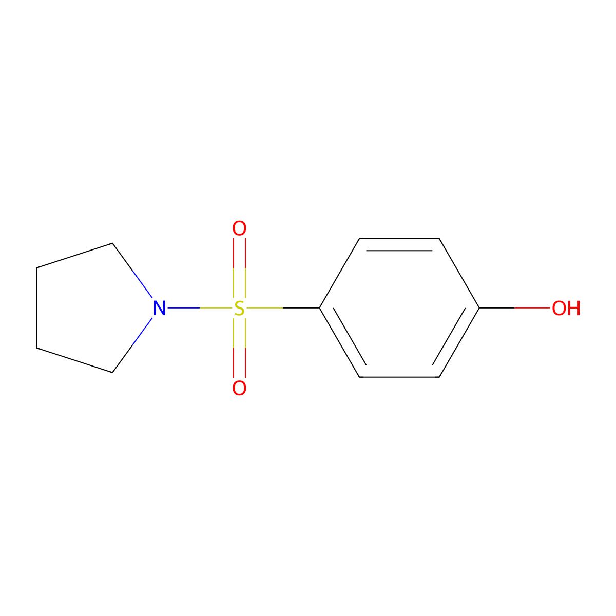 4-(1-Pyrrolidinylsulfonyl)-phenol molecular structure, CAS 157187-16-1