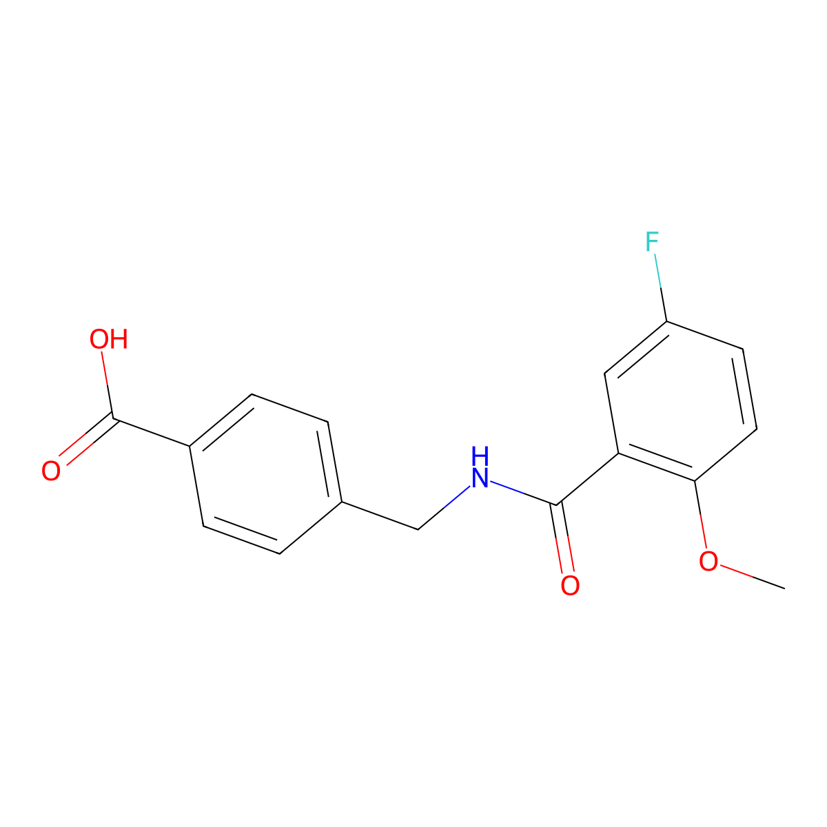 4-[[(5-Fluoro-2-methoxybenzoyl)amino]methyl]benzoic acid molecular structure, CAS 1571888-11-3