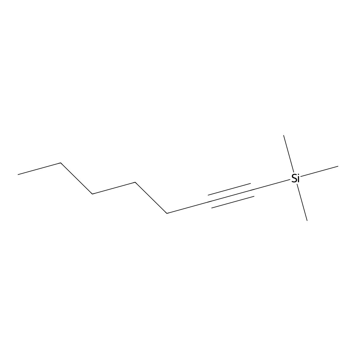 Hept-1-ynyl-trimethyl-silane molecular structure, CAS 15719-56-9
