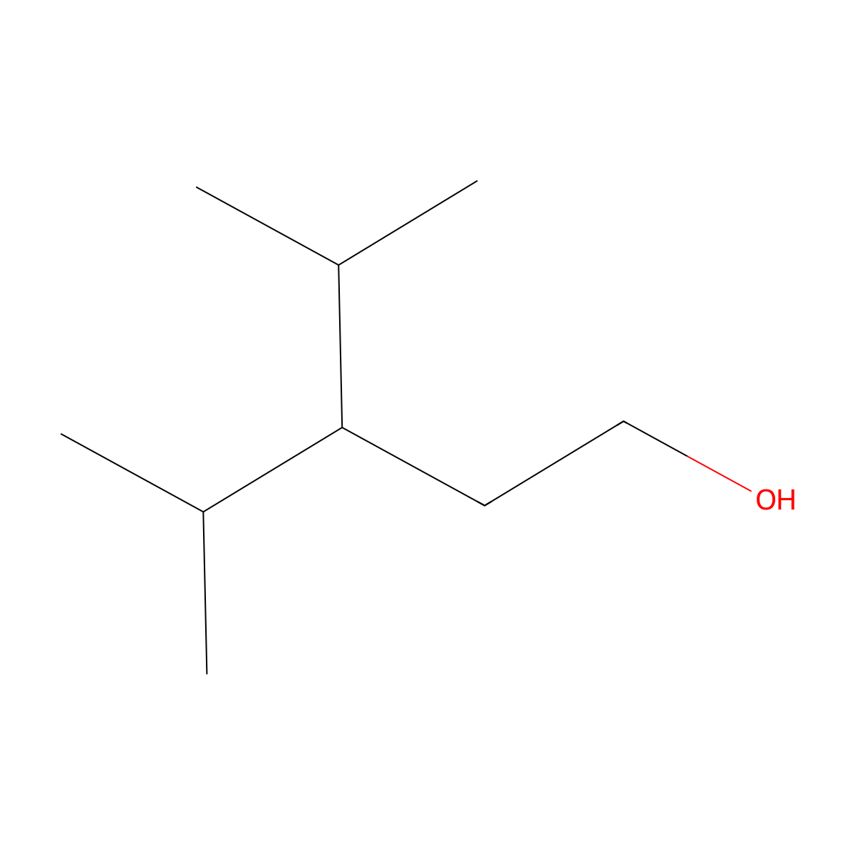 4-Methyl-3-(propan-2-yl)pentan-1-ol molecular structure, CAS 1571912-77-0