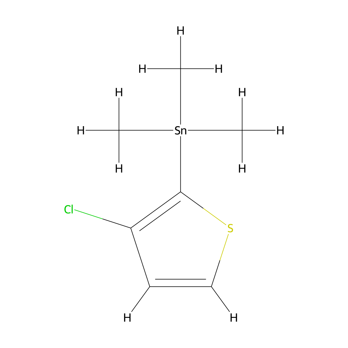(3-Chlorothiophen-2-yl)trimethylstannane molecular structure, CAS 157193-77-6