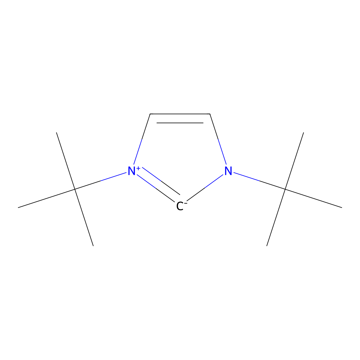 1,3-Di-tert-butylimidazol-2-ylidene molecular structure, CAS 157197-53-0
