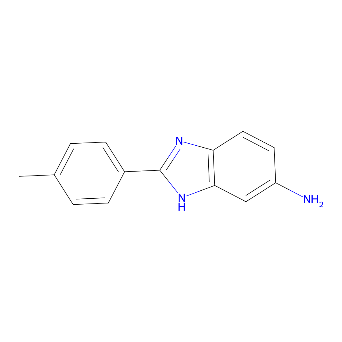 2-p-Tolyl-1H-benzoimidazol-5-ylamine molecular structure, CAS 1572-06-1