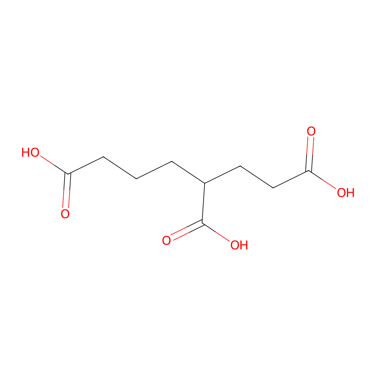 Hexane-1,3,6-tricarboxylic acid molecular structure, CAS 1572-40-3