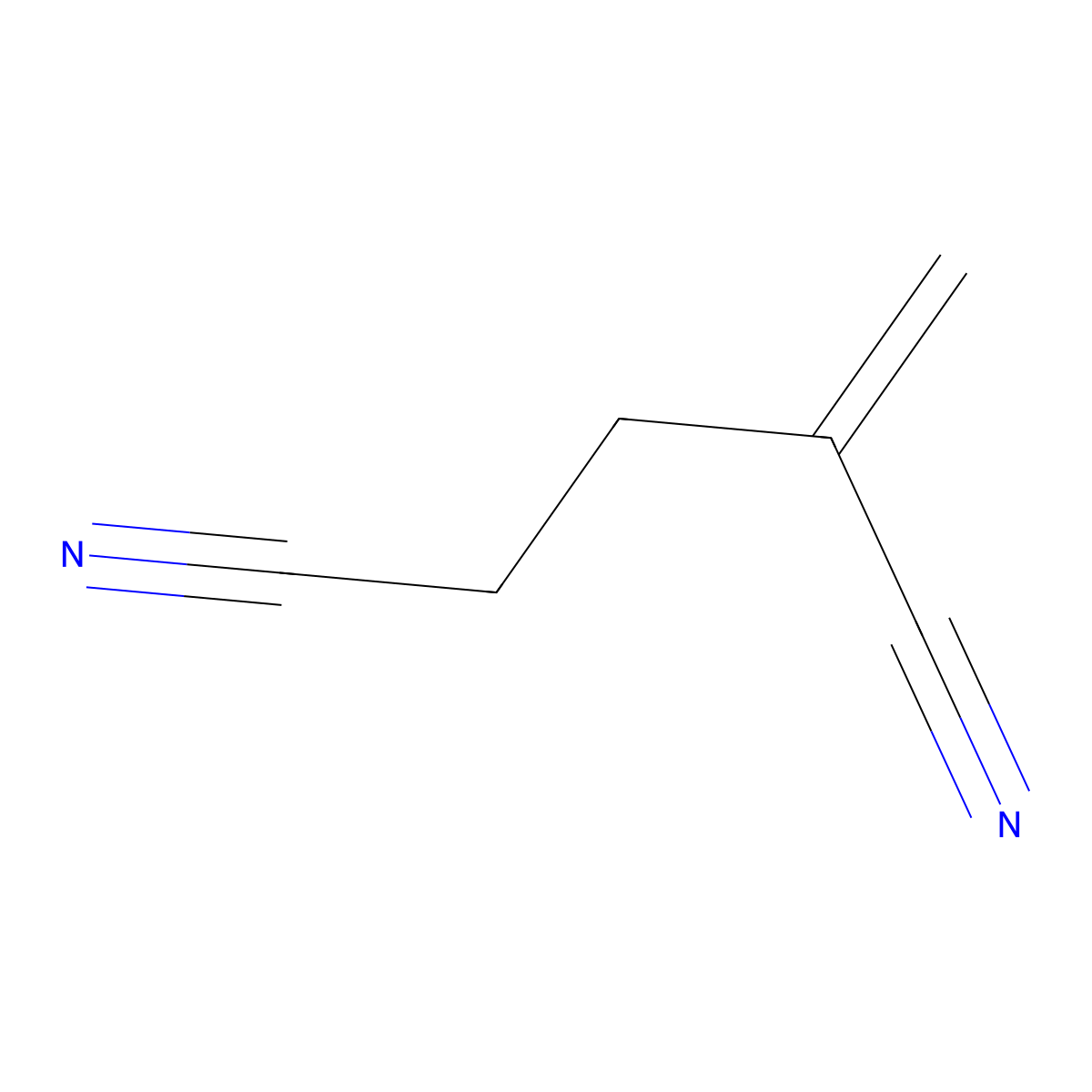 2,4-Dicyano-1-butene molecular structure, CAS 1572-52-7