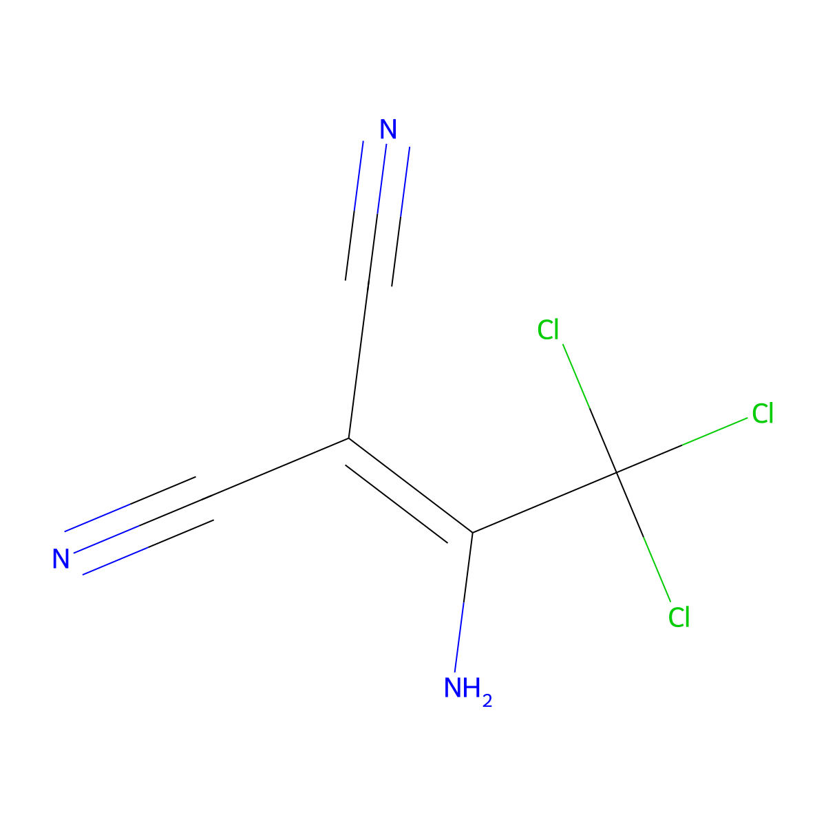 2-(1-Amino-2,2,2-trichloroethylidene)propanedinitrile molecular structure, CAS 1572-57-2