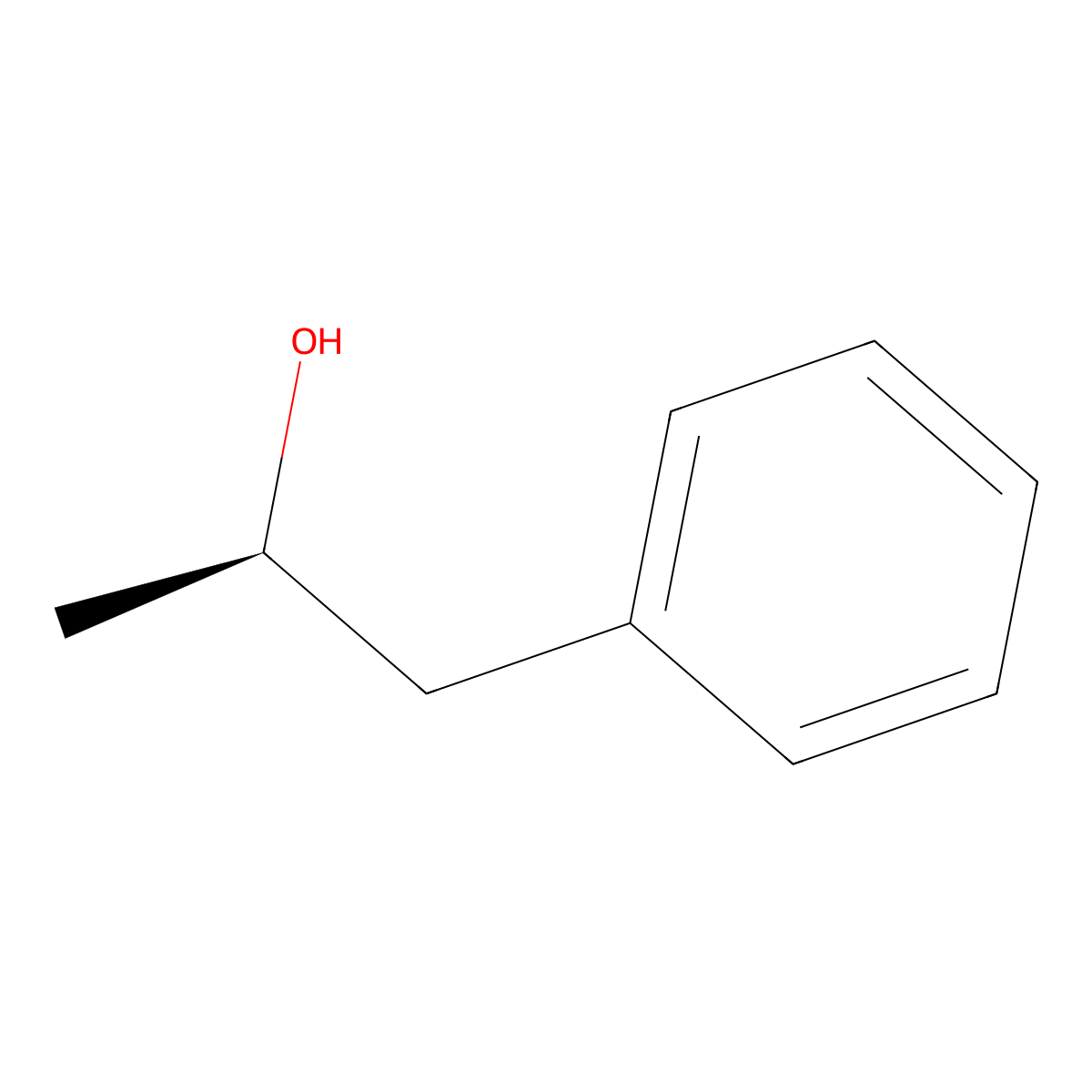 1-Phenyl-2-propanol, (-)- molecular structure, CAS 1572-95-8