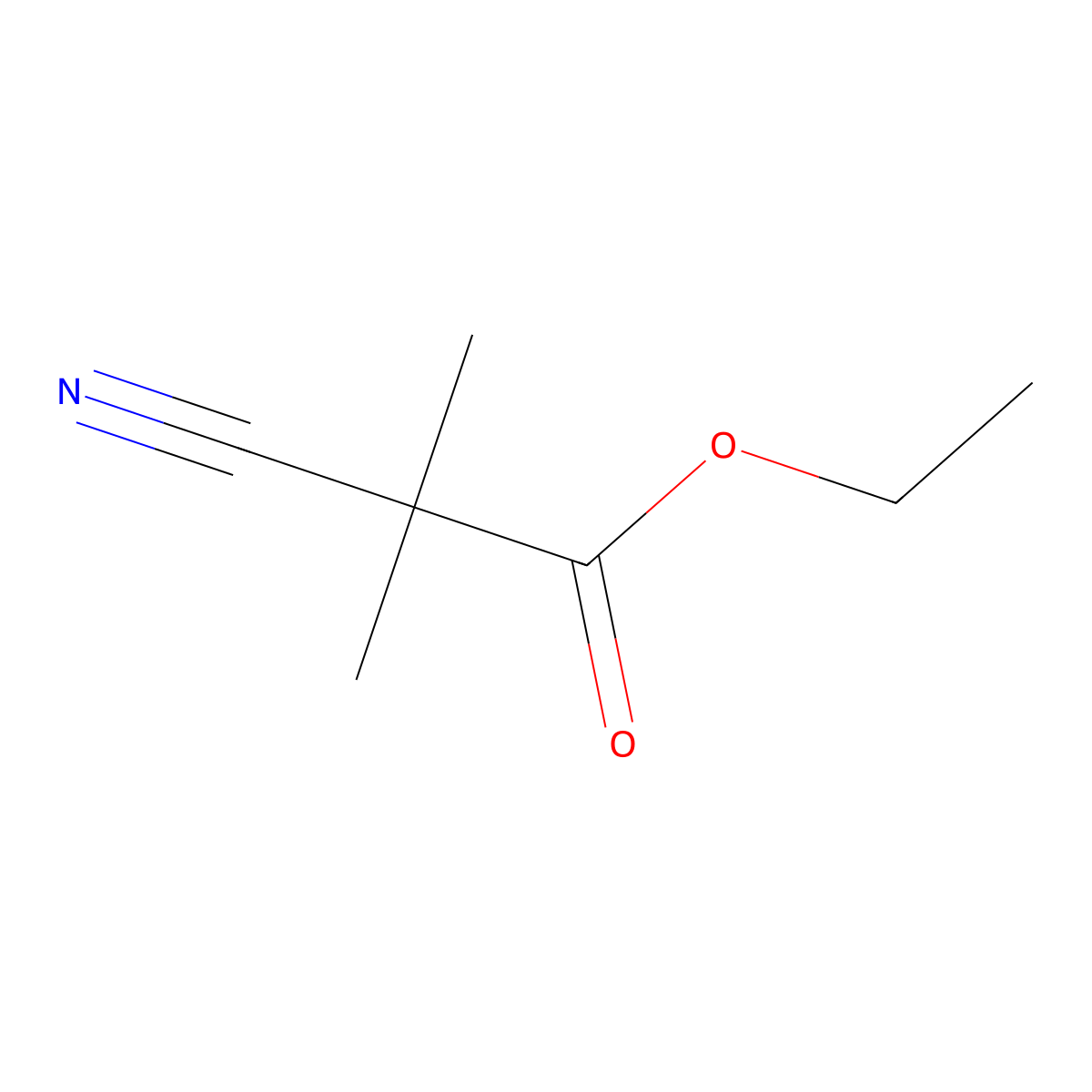 Ethyl 2-Cyano-2-methylpropionate molecular structure, CAS 1572-98-1