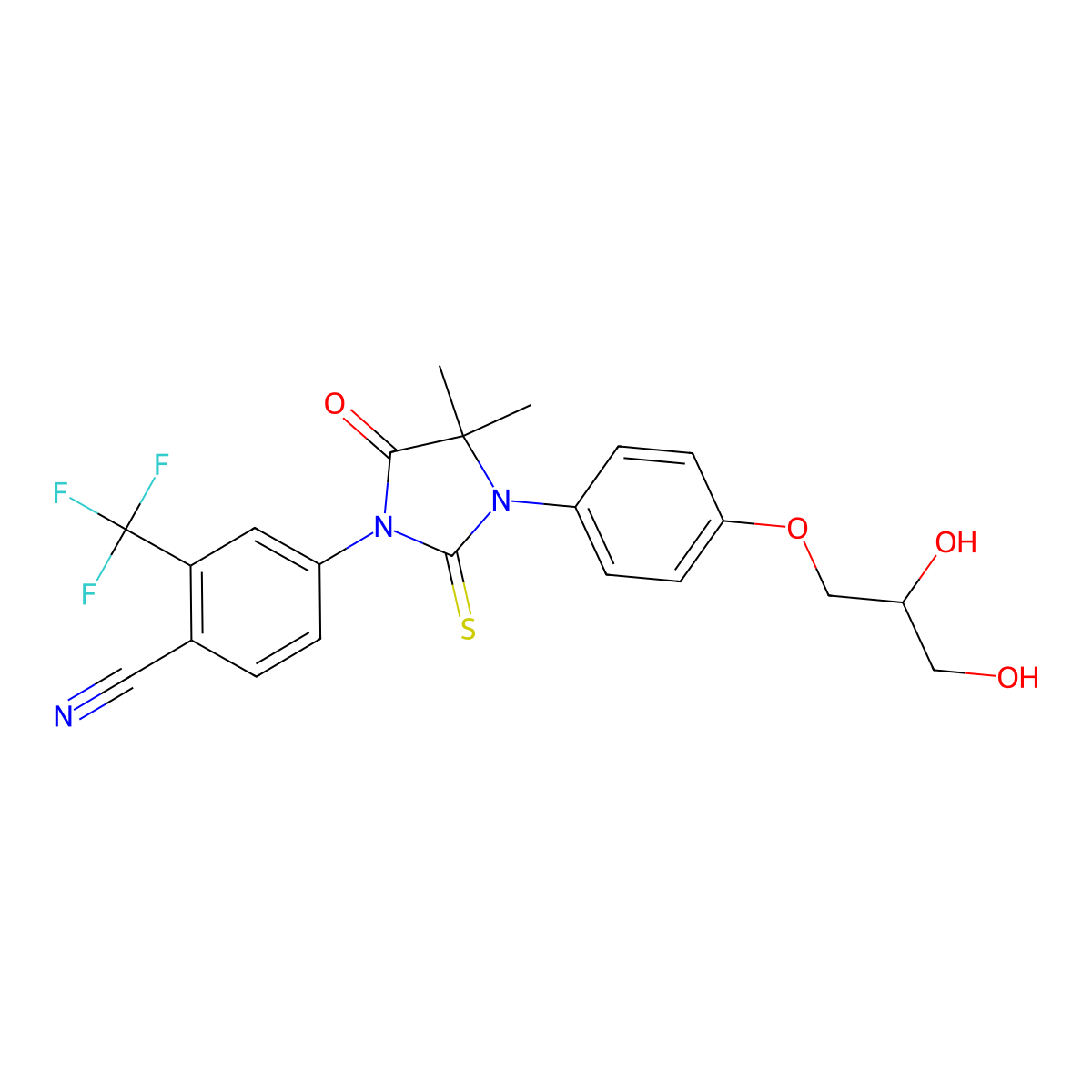 Rezvilutamide molecular structure, CAS 1572045-62-5