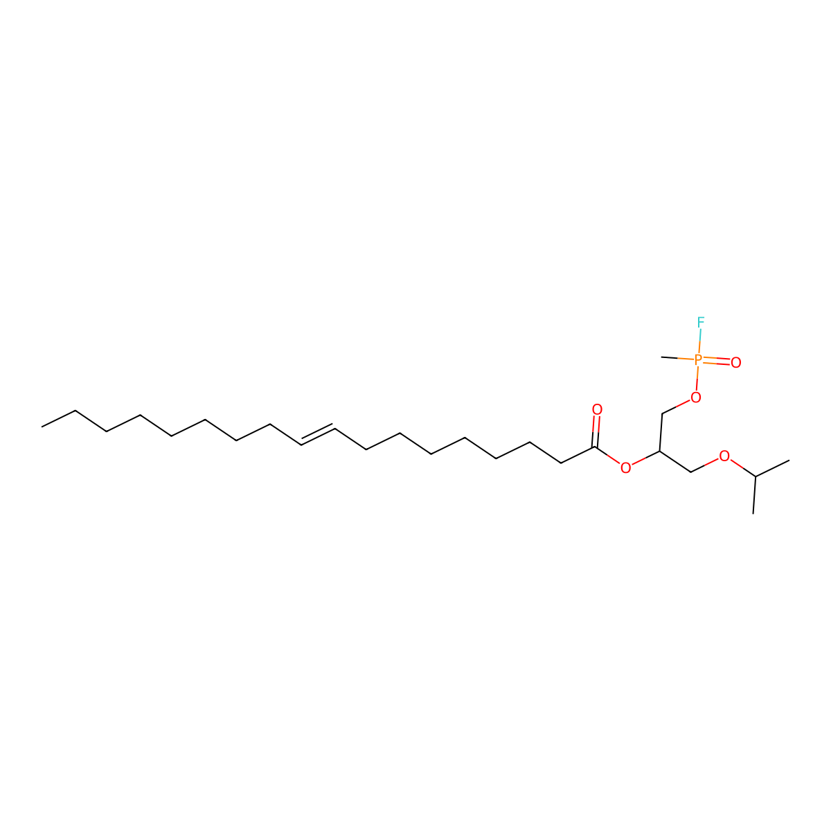 1-((Fluoro(methyl)phosphoryl)oxy)-3-isopropoxypropan-2-yl oleate molecular structure, CAS 1572051-31-0