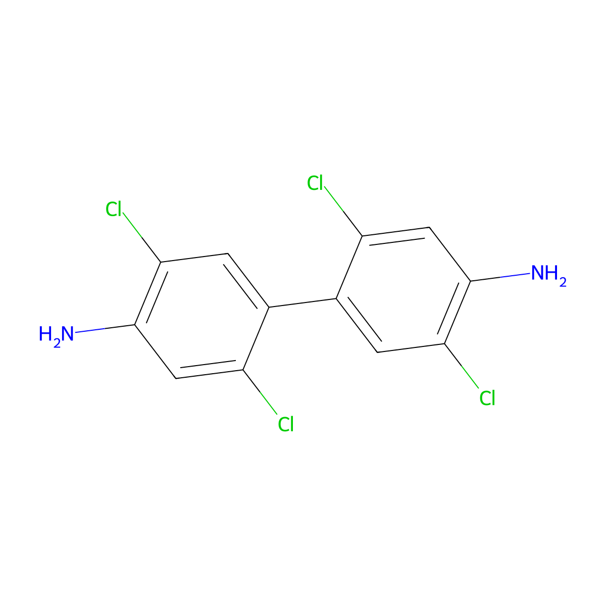2,2',5,5'-Tetrachlorobenzidine molecular structure, CAS 15721-02-5