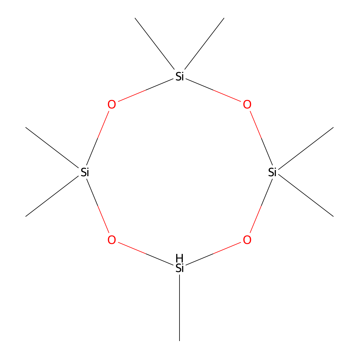 2,2,4,4,6,6,8-Heptamethylcyclotetrasiloxane molecular structure, CAS 15721-05-8