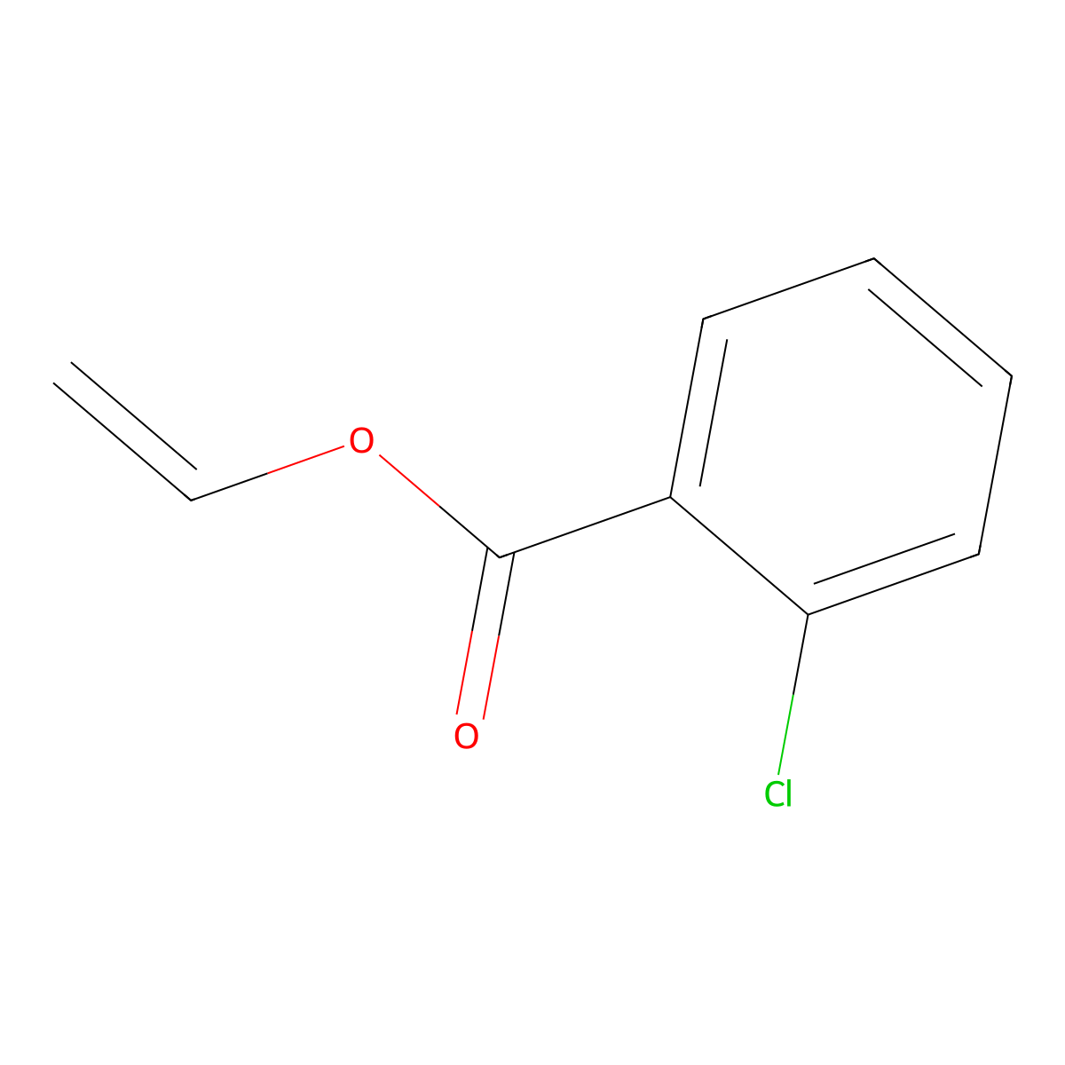 Vinyl 2-Chlorobenzoate (stabilized with HQ) molecular structure, CAS 15721-27-4