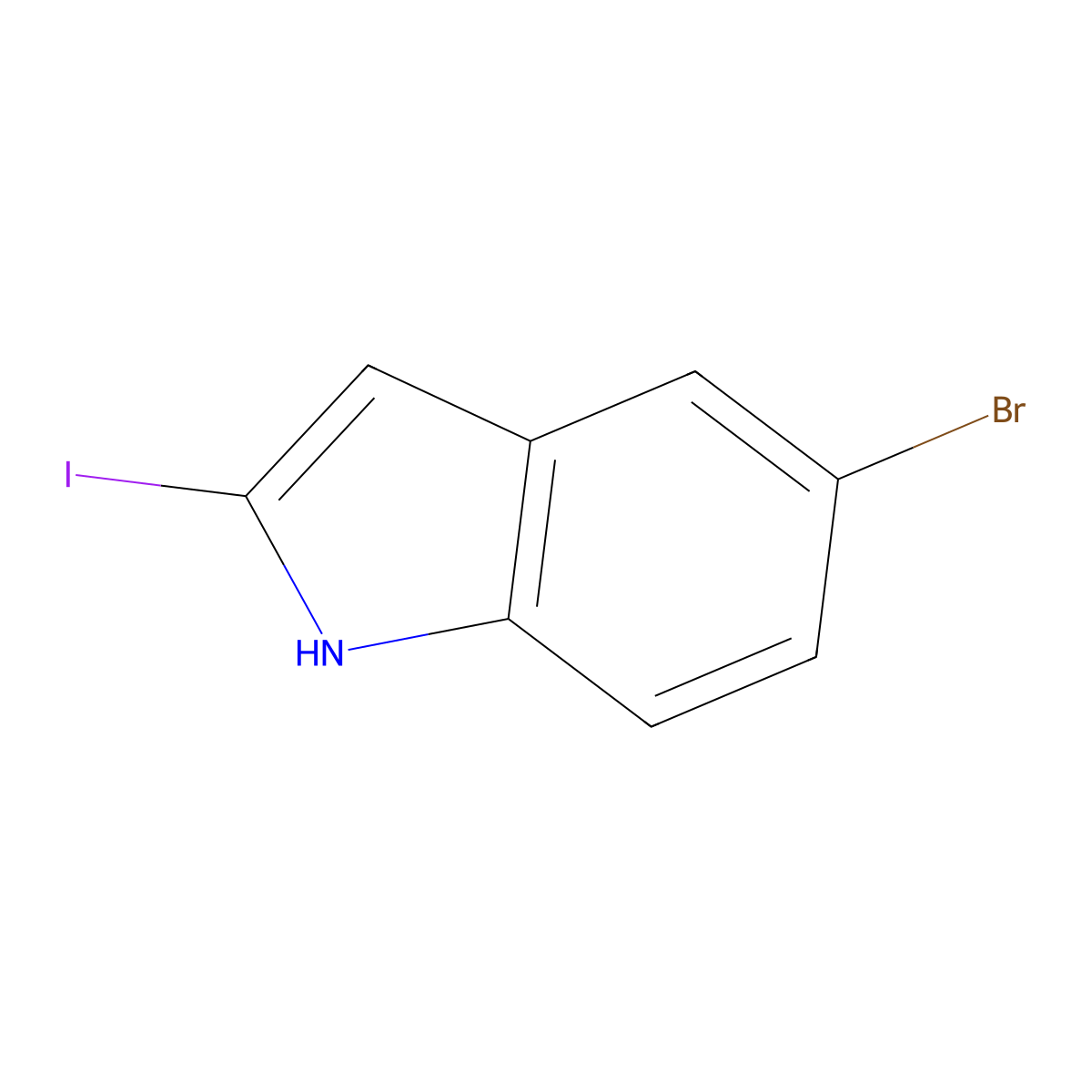 5-bromo-2-iodo-1H-indole molecular structure, CAS 1572177-90-2
