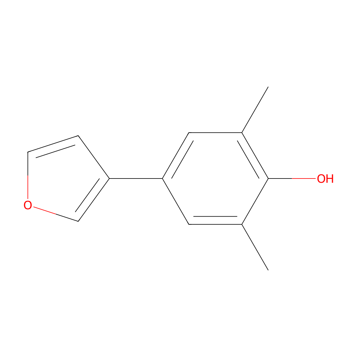 4-(3-Furanyl)-2,6-dimethylphenol molecular structure, CAS 1572185-30-8