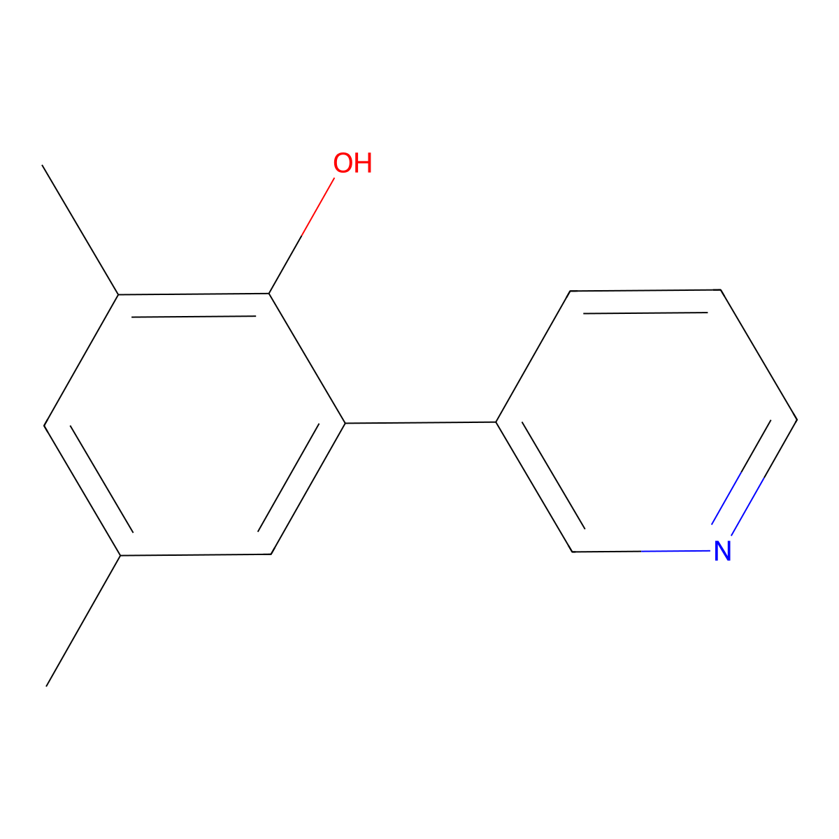 2,4-Dimethyl-6-(3-pyridinyl)phenol molecular structure, CAS 1572185-37-5