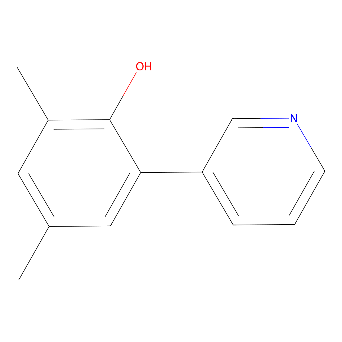 2,4-Dimethyl-6-(3-pyridinyl)phenol molecular structure, CAS 1572185-37-5