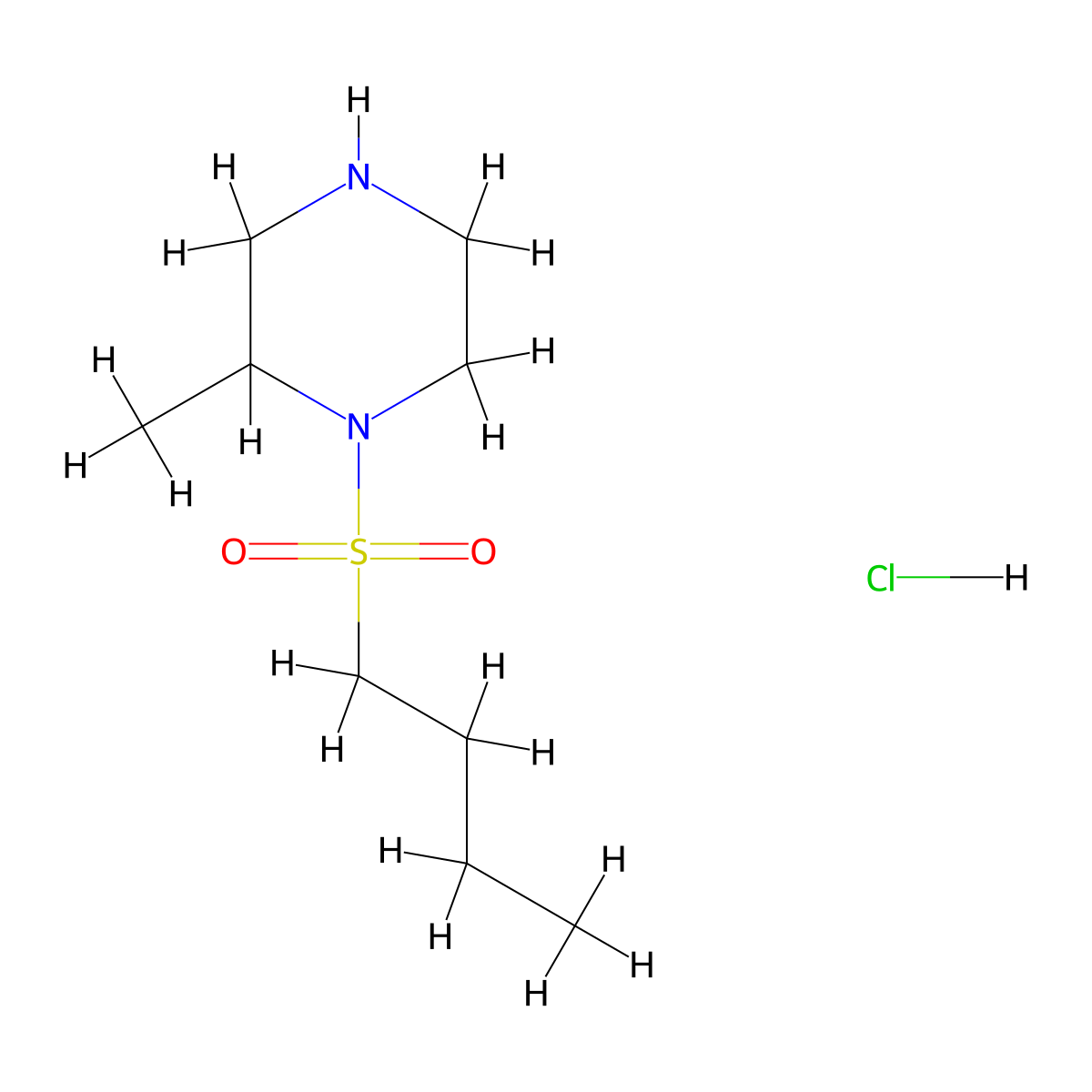 1-(Butylsulfonyl)-2-methylpiperazine hydrochloride molecular structure, CAS 1572196-83-8