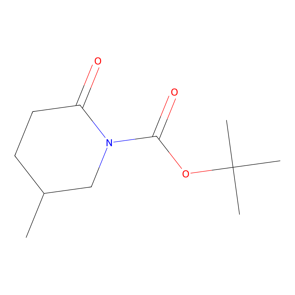 tert-Butyl (S)-5-methyl-2-oxopiperidine-1-carboxylate molecular structure, CAS 1572246-00-4