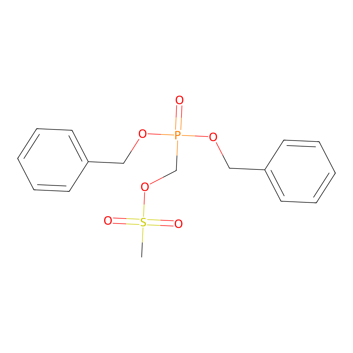 (Bis(benzyloxy)phosphoryl)methyl methanesulfonate molecular structure, CAS 1572247-63-2
