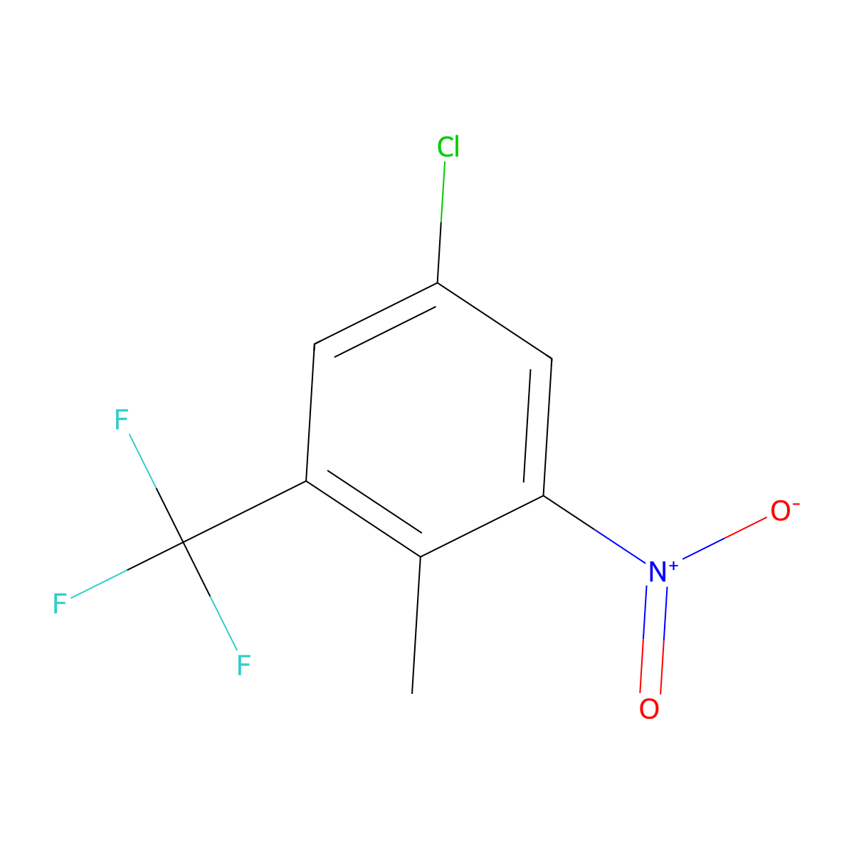 5-Chloro-2-methyl-1-nitro-3-(trifluoromethyl)benzene molecular structure, CAS 157229-45-3