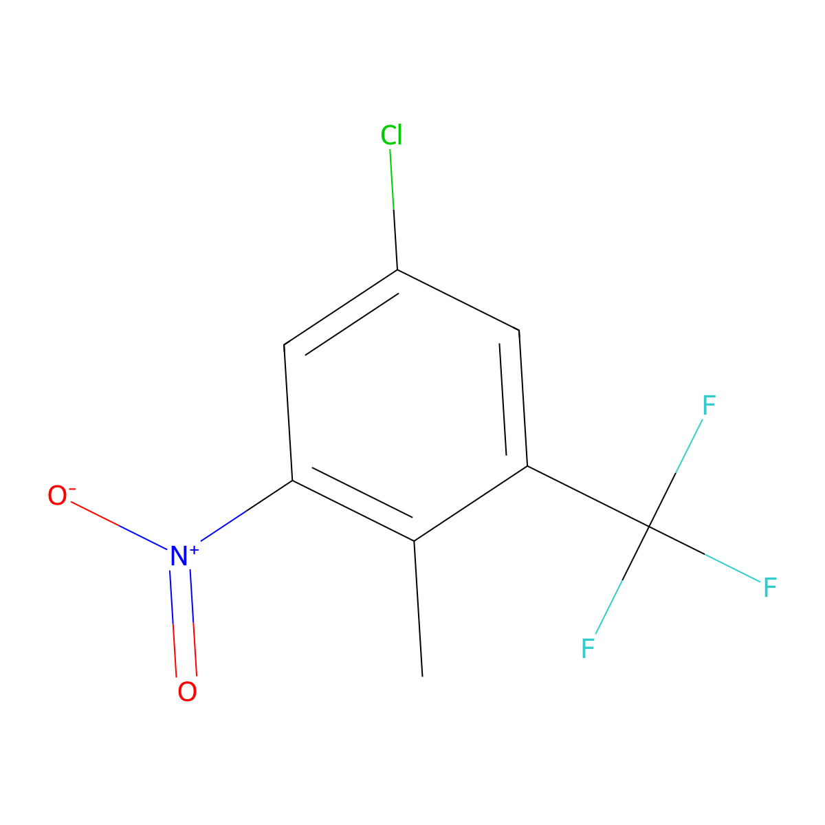 5-Chloro-2-methyl-1-nitro-3-(trifluoromethyl)benzene molecular structure, CAS 157229-45-3