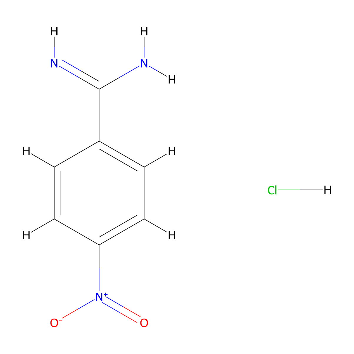 4-Nitrobenzamidine hydrochloride molecular structure, CAS 15723-90-7