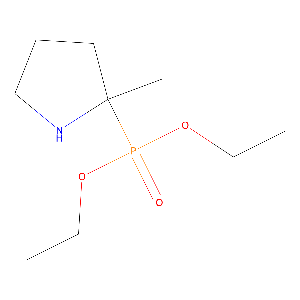 Diethyl (2-methylpyrrolidin-2-yl)phosphonate molecular structure, CAS 157230-68-7