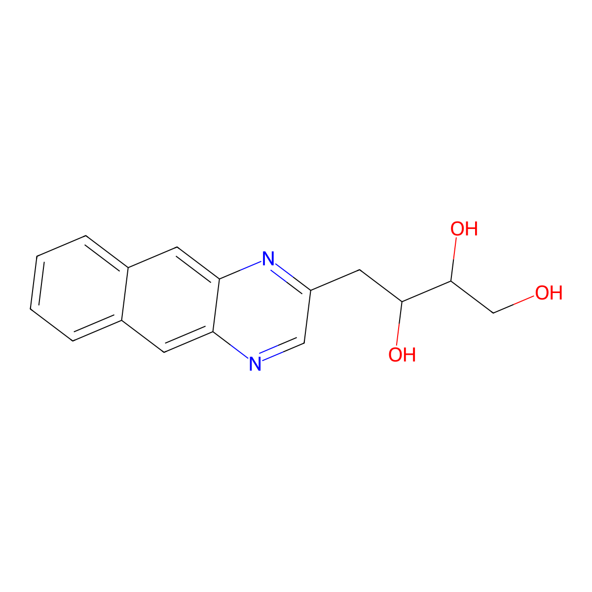 4-Benzo[g]quinoxalin-2-yl-1,2R,3S-Butanetriol molecular structure, CAS 157231-41-9