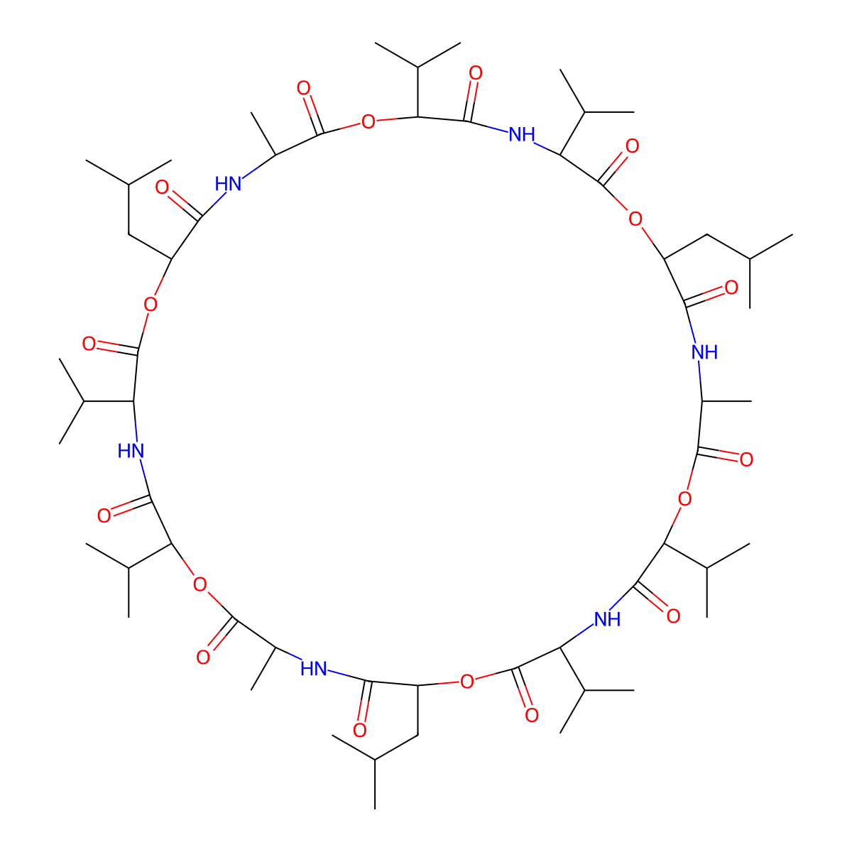 Cereulide molecular structure, CAS 157232-64-9