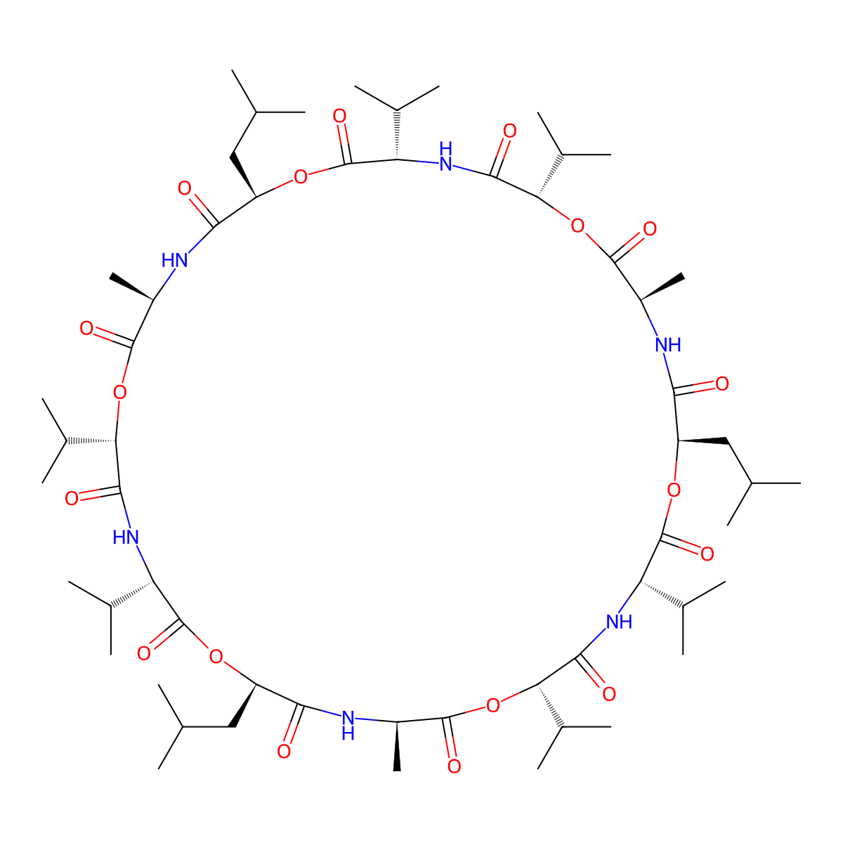 Cereulide molecular structure, CAS 157232-64-9