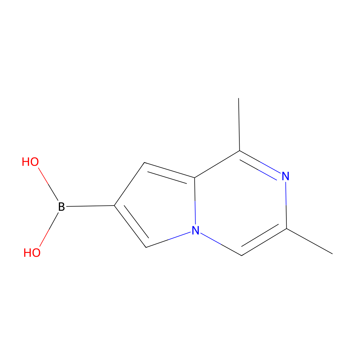 {1,3-Dimethylpyrrolo[1,2-a]pyrazin-7-yl}boronic acid molecular structure, CAS 1572398-53-8